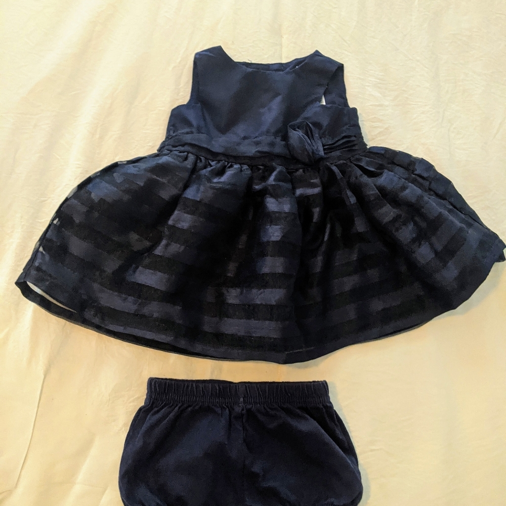 Navy blue infant dress